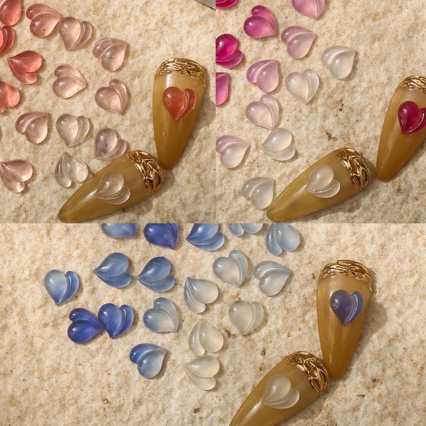 【CM05】Luminous Loving Heart - Women's Nails Charms DIY Charms (Mixed)