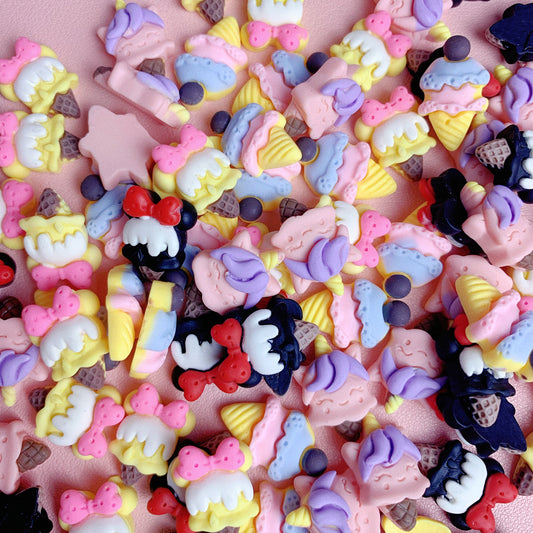 【CM02】Colorful Ice Cream - Women's Nails Charms DIY Charms (Mixed)