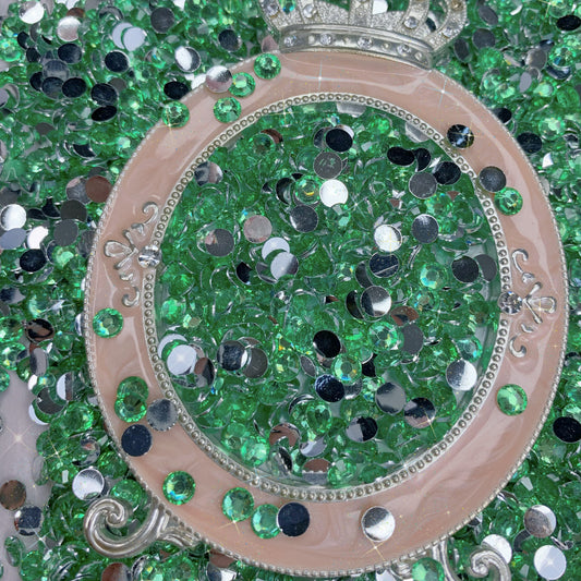 【SD02】Flat Bottom Drill Green- Women's Nails Charms Fashion Nail Accessory DIY Charms